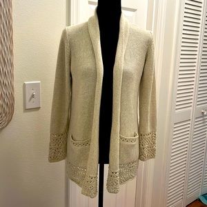 Lucky Brand roll neck open cardigan